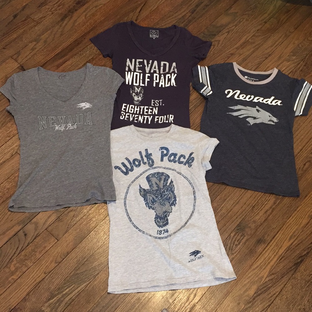 🔥Bundle of 4 Nevada Wolf Pack T shirts